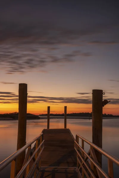 A motion-blur image of a boat launch, located in Daytona Beach, — 스톡 사진