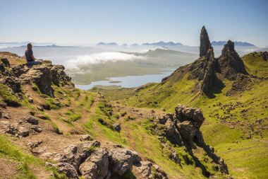 Portree, İskoçya yakınlarındaki Storr 'un Yaşlı Adamı Keşfediliyor 