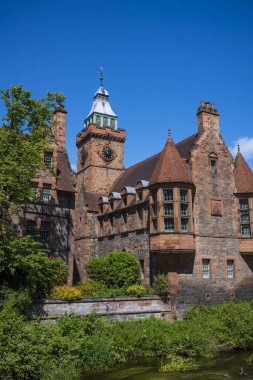 Edinburgh, İskoçya / Uk, 21 Haziran 2019: İskoçya 'nın Edinburgh kentindeki Dean Village 