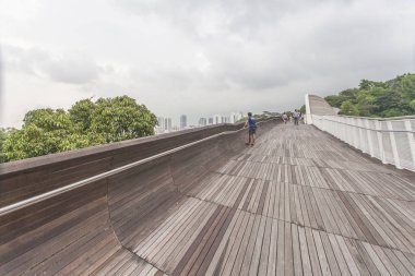 Singapur Henderson dalga Köprüsü'nde yarış