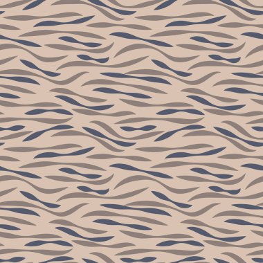 Zebra desenli kusursuz vektör deseni nötr kum renklerinde dalgalı çizgiler