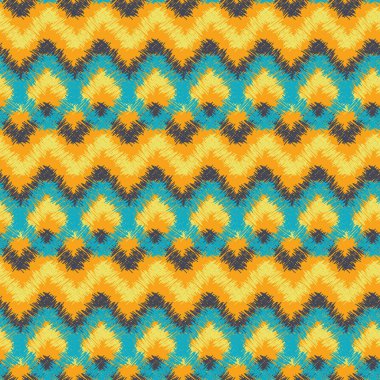 Renkli geometrik kabile tasarımlı kusursuz vektör deseni