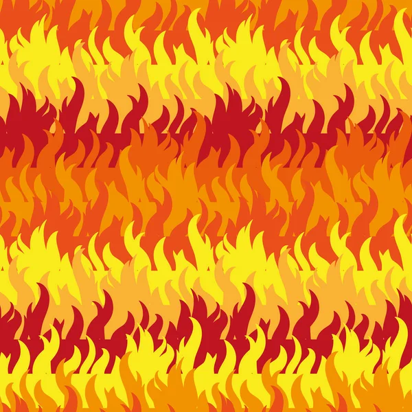 Seamless vector pattern background with stripes of flames — Stock Vector