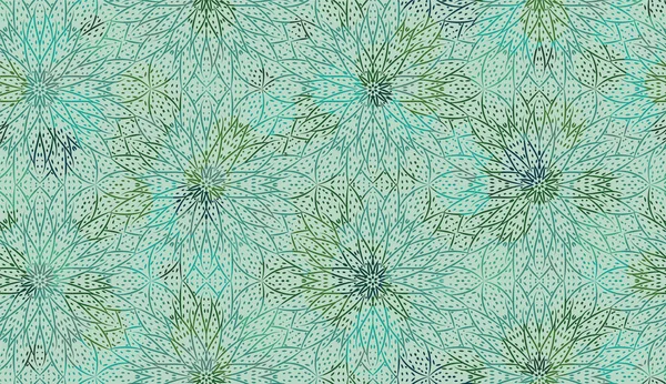 Patrón vectorial sin costuras con plantas suculentas en tonos pálidos de verde — Archivo Imágenes Vectoriales