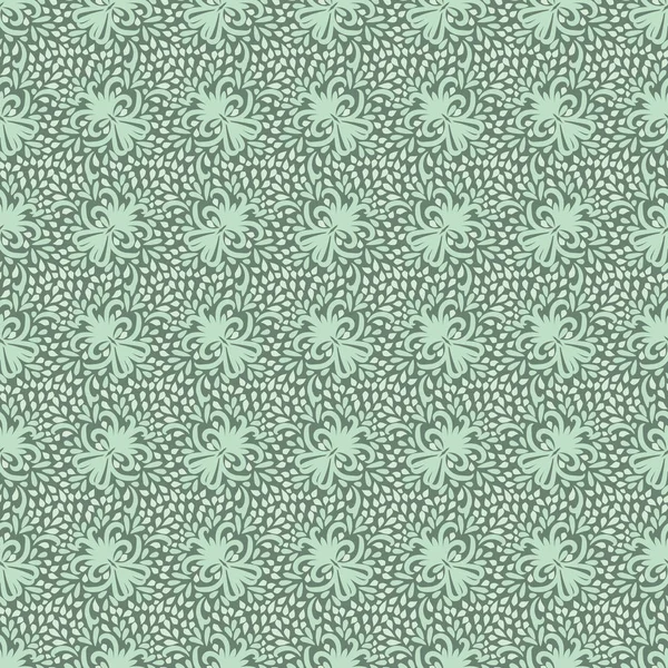 Ornamentale abstrakte Muster mit grünen Formen — Stockvektor