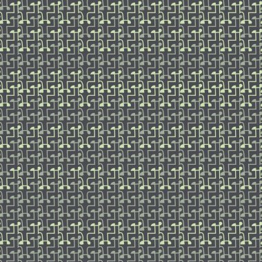 Gri ve sessiz yeşilliklerle kusursuz vektör soyut uniseks deseni