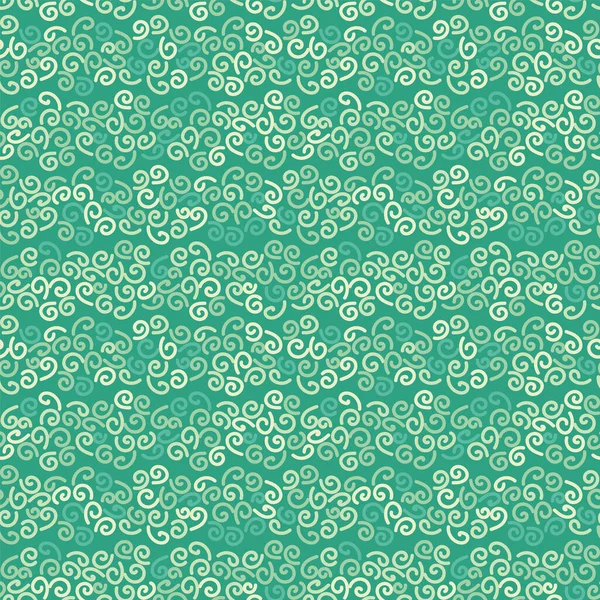 Ocean waves texture seamless vector striped horizontal pattern in green color — Stockvektor