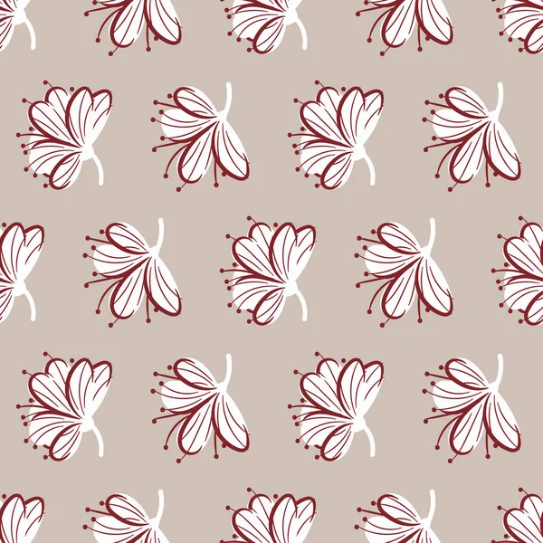 Apple tree blooms seamless vector springtime pattern in muted colors — Διανυσματικό Αρχείο