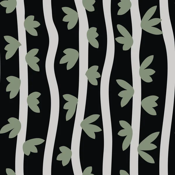 Branches verticales motif rayé vectoriel sans couture — Image vectorielle