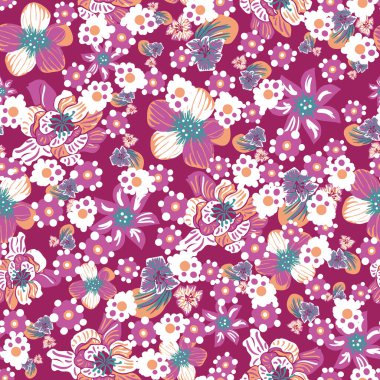 Dekoratif pembe, pürüzsüz vektör deseni