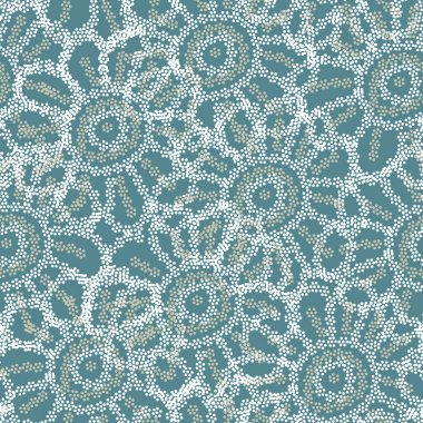 Dancy çiçekli nokta noktasız vektör desenli gök mavisi renkleri