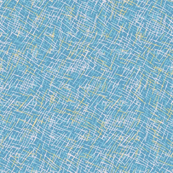 Aqua azul cruz eclosión textura sin costura vector patrón — Vector de stock