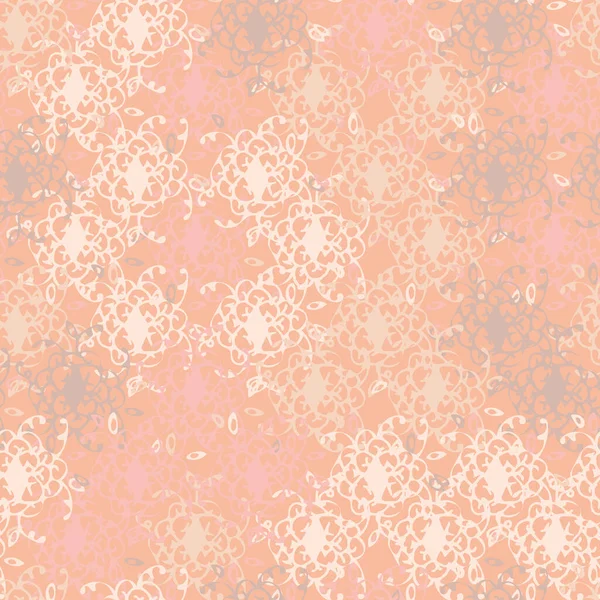 Кружевная цветочная текстура пастельно-розовый бесшовный векторный узор — стоковый вектор