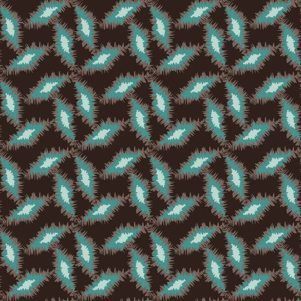 Karanlık bir arkaplan üzerinde deniz mavisi pürüzlü şekilli geometrik soyut vektör deseni — Stok Vektör