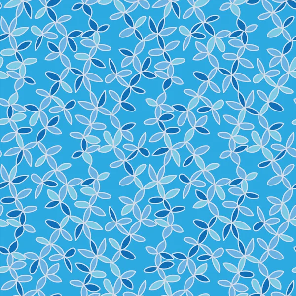 Прості сині квіти безшовний векторний каракулевий візерунок — стоковий вектор