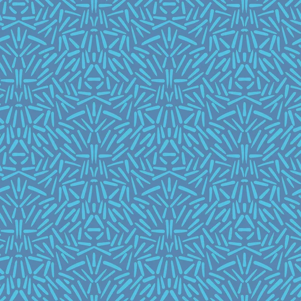 Blau abstrakte geometrische ethnische nahtlose Vektormuster — Stockvektor