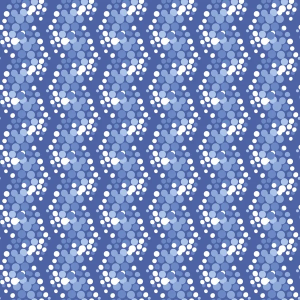 Голубой пунктирный зигзаг бесшовный векторный узор — стоковый вектор