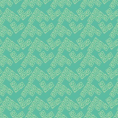 Nane yeşili renklerde soyut geometrik dikişsiz vektör deseni