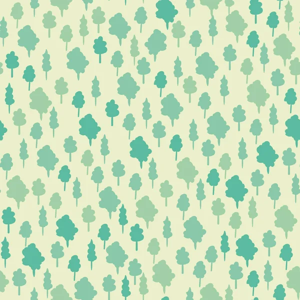 Verde menta bosque patrón de vectores sin costura — Vector de stock