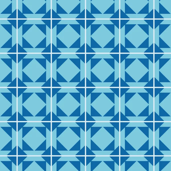 Абстрактный геометрический бесшовный векторный синий узор — стоковый вектор
