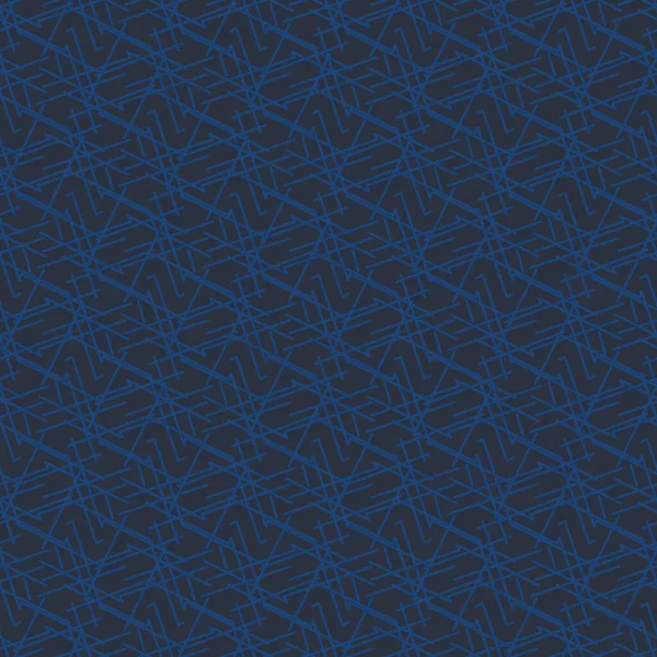 Azul escuro azul marinho abstrato padrão vetor sem costura — Vetor de Stock