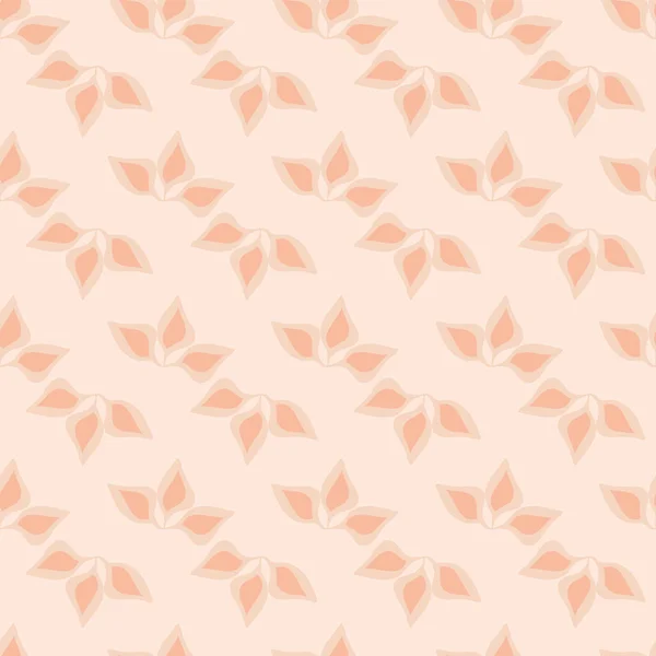 Απλό ροζ φύλλα χωρίς ραφή διανυσματικό μοτίβο — Διανυσματικό Αρχείο