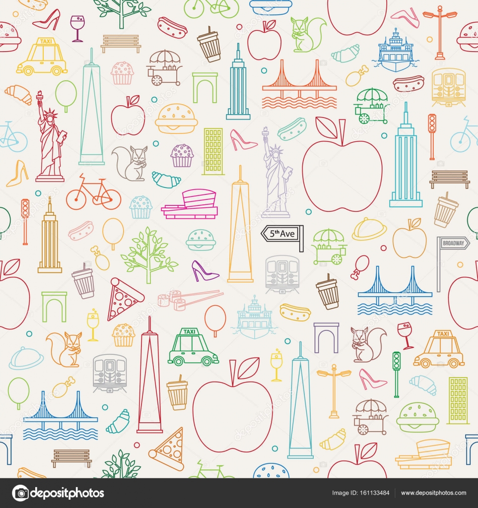 New York Pattern — Stock Vector © midadesign 161133484