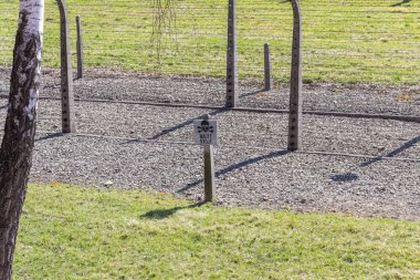 Oswiecim, Polonya - 7 Nisan 2019: Auschwitz Alman Nazi Toplama ve İmha Kampı
