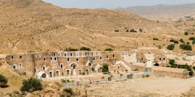 MATMATA, TUNISIA - JULY 22, 2018: Troglodyte house in Matmata, Tunisia, Africa clipart