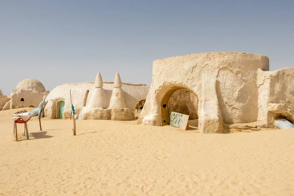 Star Wars locatie in Tunesië filmset 1977, Tozeur Sahara, Afrika — Stockfoto