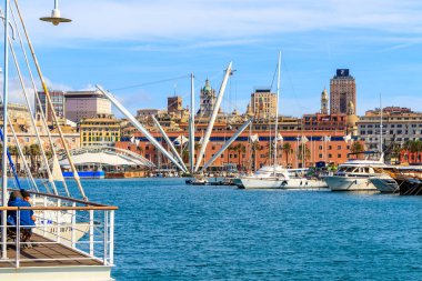 GENOA, ITALY - MARCH 9, 2019: The Port of Genoa - the major Italian seaport