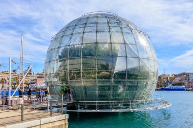 Biyosfer Porto Antico Genoa, Liguria, Cenova, İtalya - 9 Mart 2019