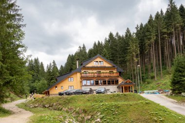 Mala Fatra, Slovakia - June 16, 2018: Slovak country cottage in the national park Mala Fatra, Slovakia.