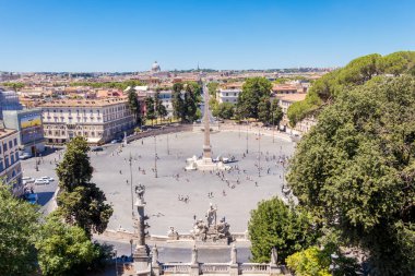 Piazza del Popolo - Roma Meydanı, İtalya - 3 Temmuz 2017