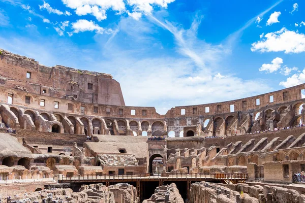 Intérieur Colisée Amphithéâtre Flavien Été Rome Italie — Photo