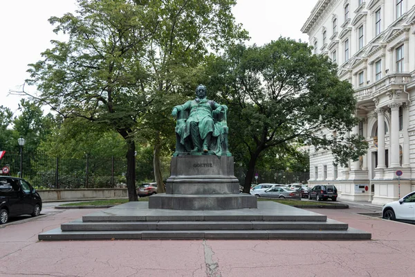 Wien Österrike September 2019 Staty Den Tyska Författaren Goethe Wien — Stockfoto