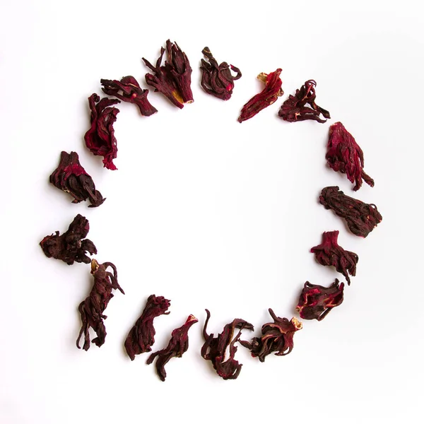 Dried hibiscus flowers — Stock Photo, Image