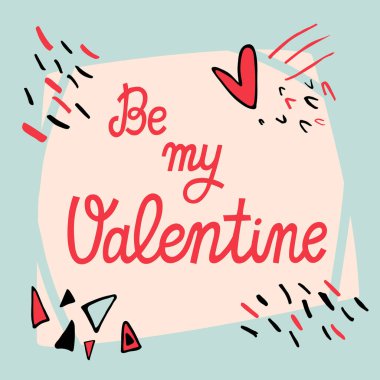 Sevgililer Günü metnim, romantik illüstrasyonum ve tipografi öğelerim ol.