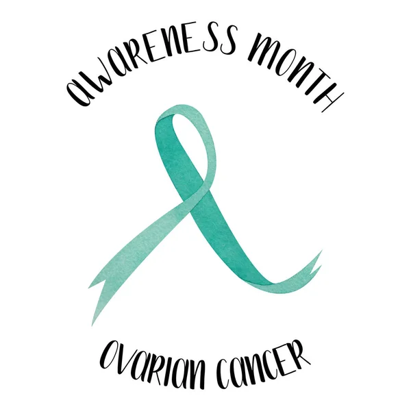 Cancer Awareness Ribbon White Background — Stock Photo, Image