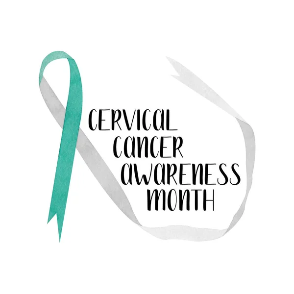 Cancer Awareness Ribbon White Background — ストック写真