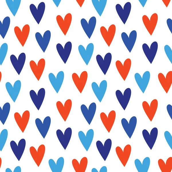 Ніжний Векторний Безшовний Візерунок Сердечками Ідеально Підходить День Святого Валентина — стоковий вектор