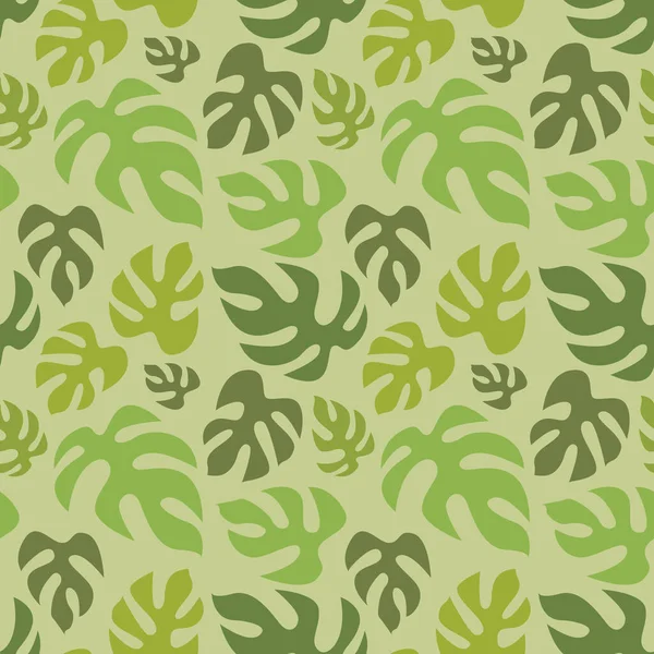 单色热带叶背 — 图库矢量图片