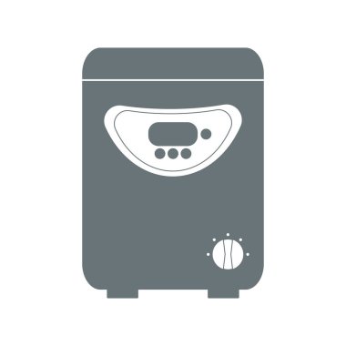 Gri yavaş pişirici beyaz arkaplanda izole edildi