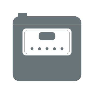 Gri yavaş pişirici beyaz arkaplanda izole edildi