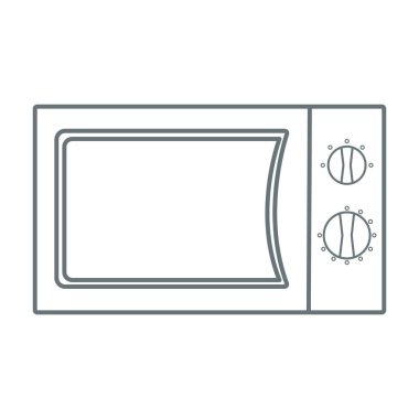 Beyaz arkaplanda izole edilmiş mikrodalga