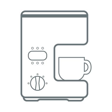 Beyaz arka planda izole kahve makinesi