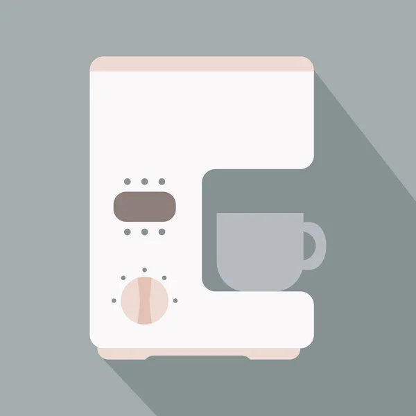 Modern Coffee Machine Grey Background — Stock Vector
