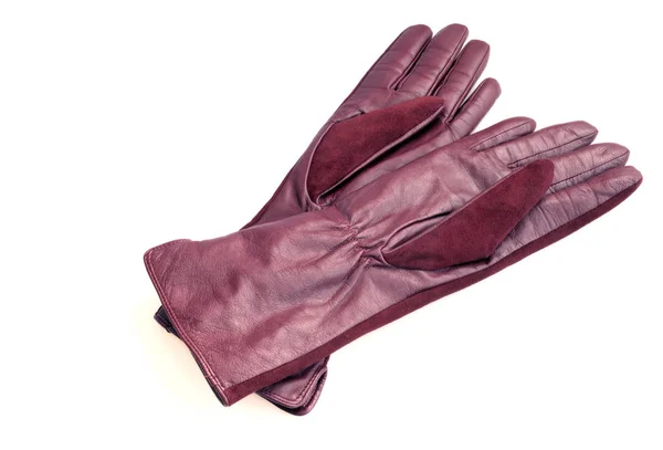 Women's gloves, leather and suede — Stock Photo, Image