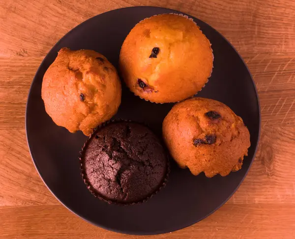 Eetbare Muffins Muffins Maïspluizige Repen — Stockfoto