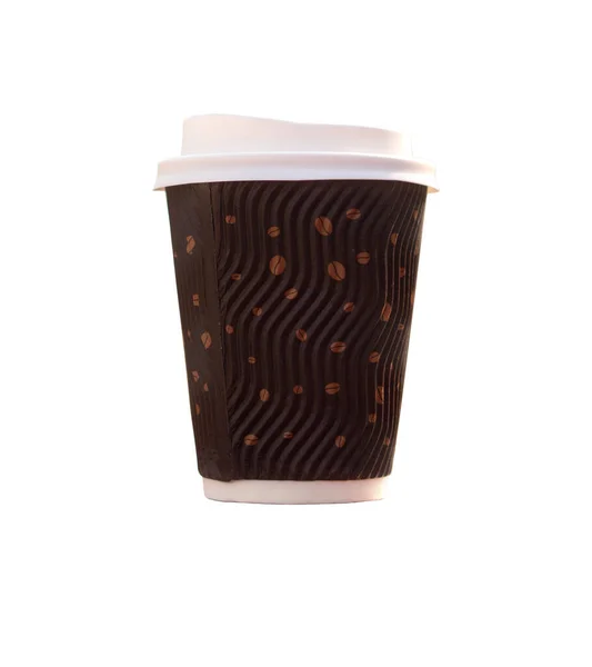 有盖子的一次性咖啡杯 — 图库照片